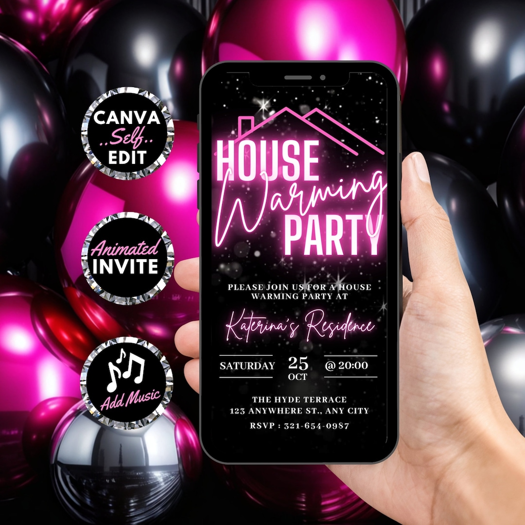 Digital Housewarming Party Invitation, Animated House Warming Invite ...