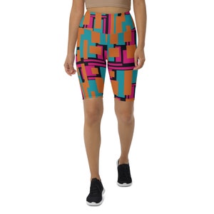Brush Strokes Biker Shorts, Gym Shorts, Workout Shorts for Women, Sportwear, Sportwear for Women, Custom Sportwear for Women