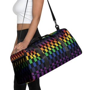 Checkered Rainbows Duffle bag