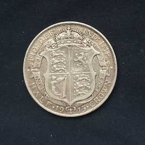 ジョージ 5 世 *1915* GVF ハーフクラウン - 銀 / イギリスのコイン