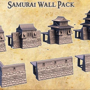Samurai Wall Pack: Edo Period Fortifications for D&D, Model Railroading, and Wargaming