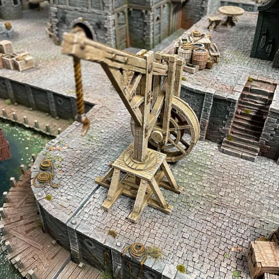 Threadwheel Crane: Medieval Dockside Equipment Terrain Standard ...