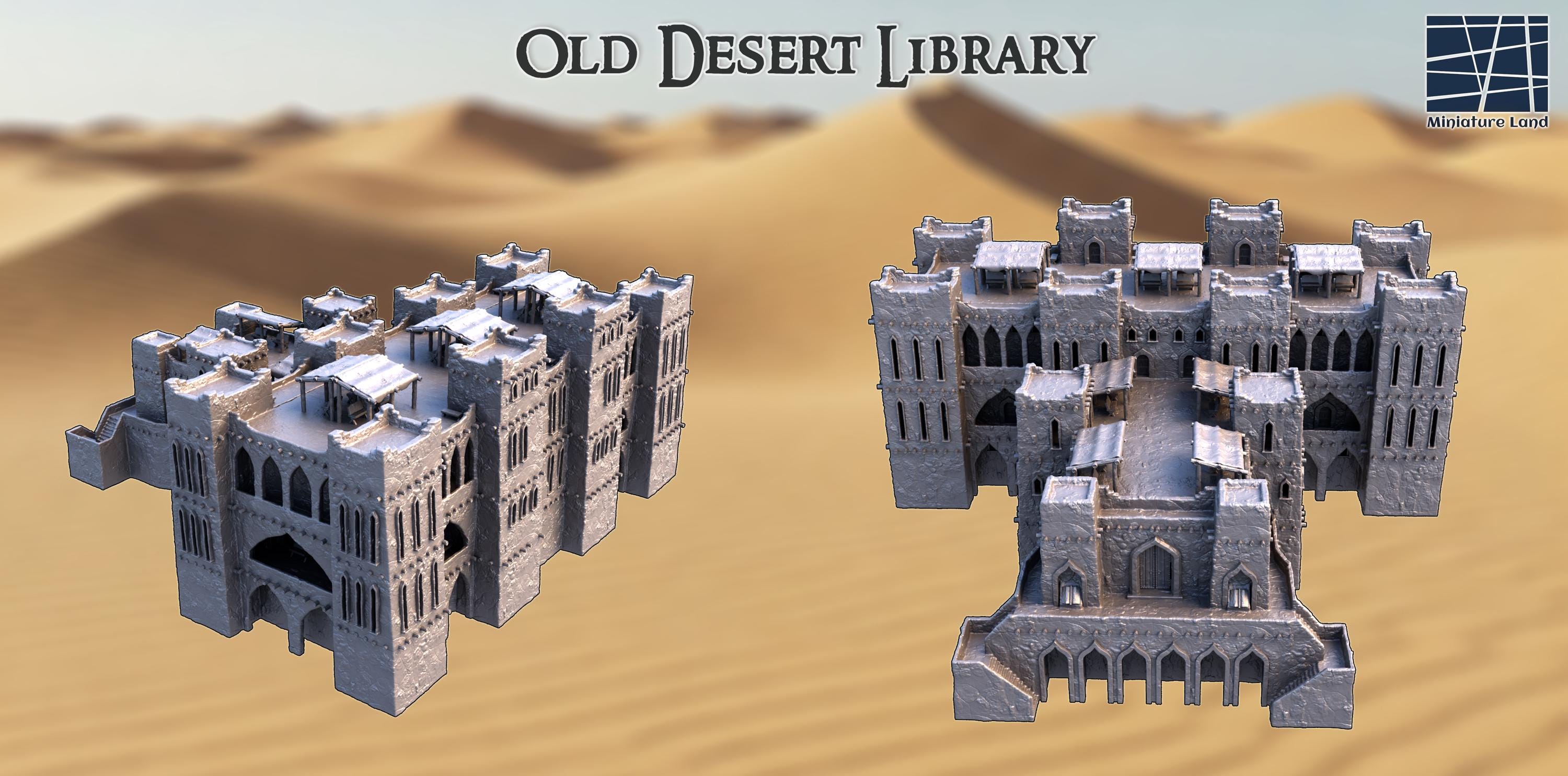 13th Century Middle Eastern Fortress Library | Multi-level Tabletop ...
