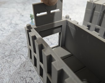 Stackable Shipping Container, Playable interior, working door, wargaming, container,