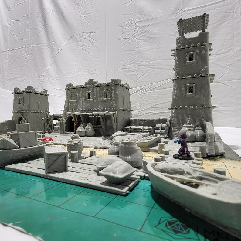 Desert Dock and Port - Dock Buildings for Tabletop Wargaming - Etsy