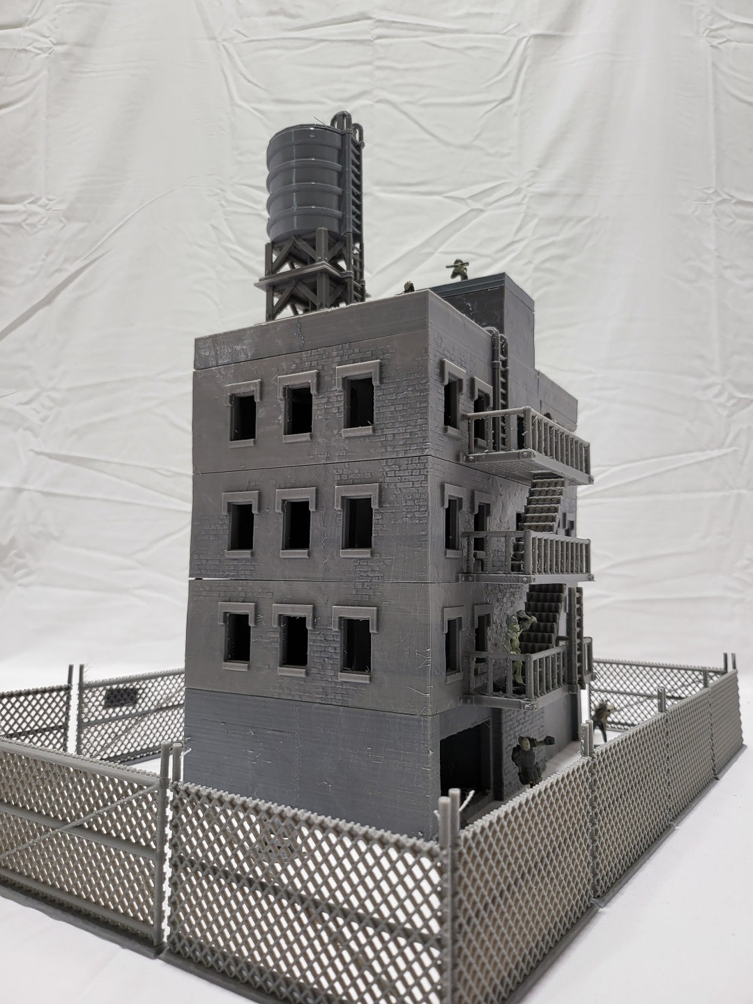 Ashfall City Apartment Building, Tabletop Terrain, Gaming Miniature ...