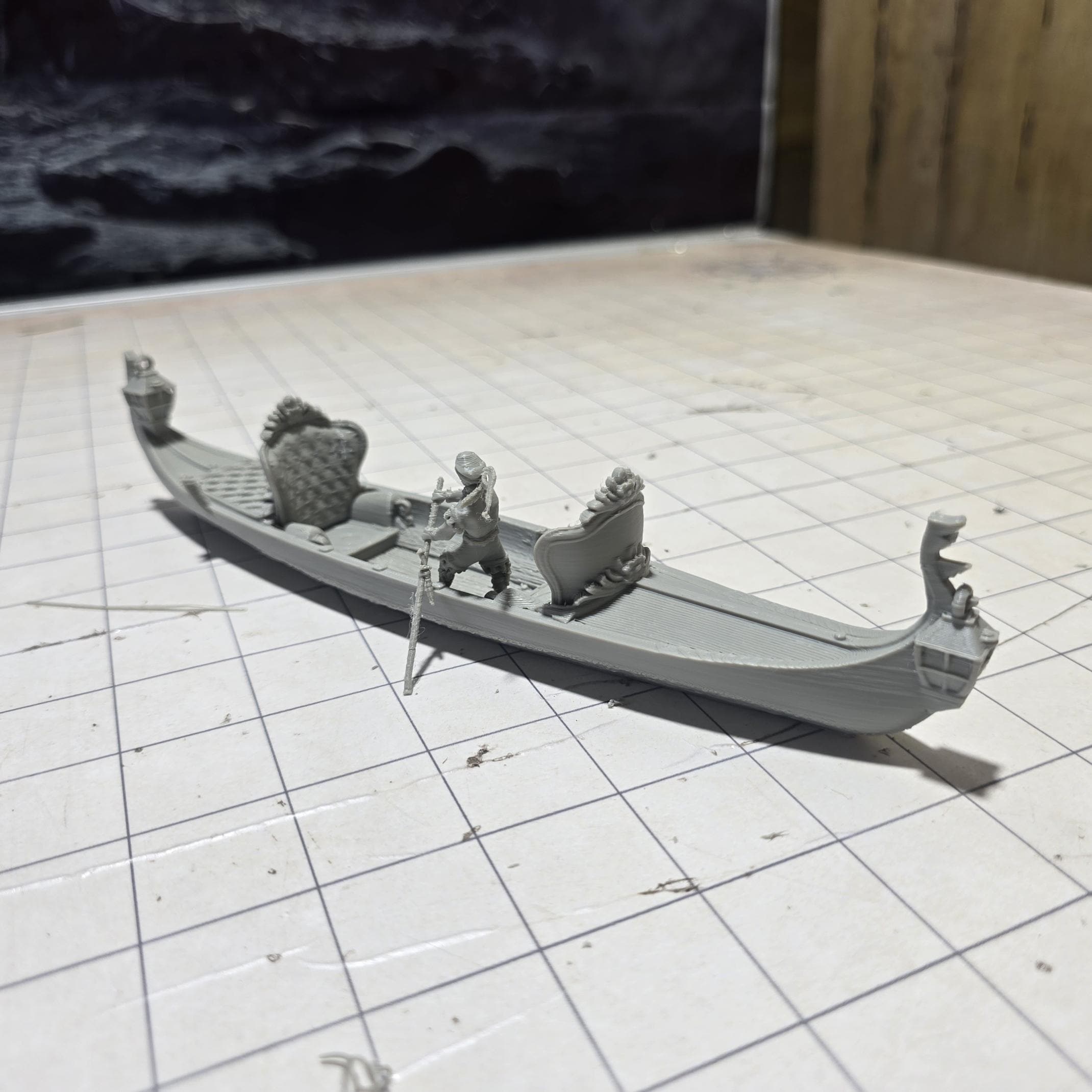 Gondola Di Lusso: Renaissance Luxury Gondola 28MM Tabletop Terrain