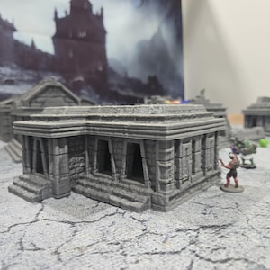 Ancient Inca Building 8: Pre-Columbian Temple Building, Historical Ruins Tabletop Terrain