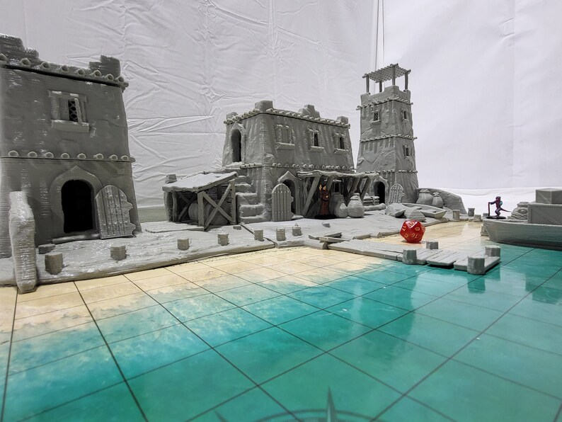 Desert Dock and Port - Dock Buildings for Tabletop Wargaming - Etsy