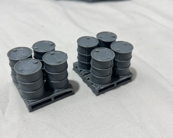 2 pallets of barrels,  , futuristic, modern terrain, barrels, bolt action, tabletop gaming, tabletop terrain, warthunder