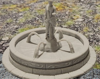 Fountain Woman, Fountain, Center piece, town center, water fountain, dungeons and dragons,   ,   terrain, 28mm terrain