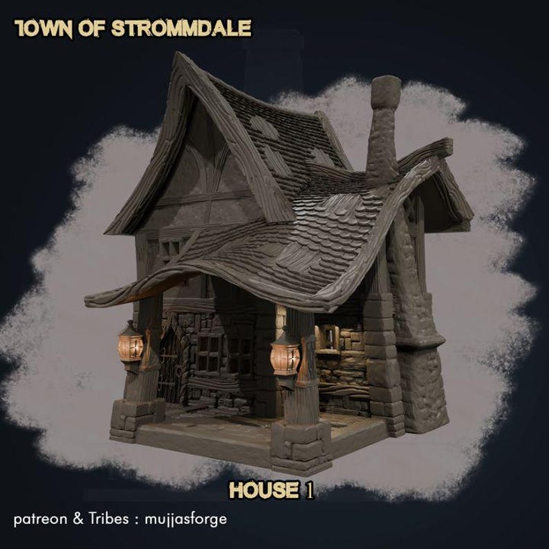 Quaint Medieval Cottage: Strommdale Series House 1 for Tabletop Rpgs - Etsy