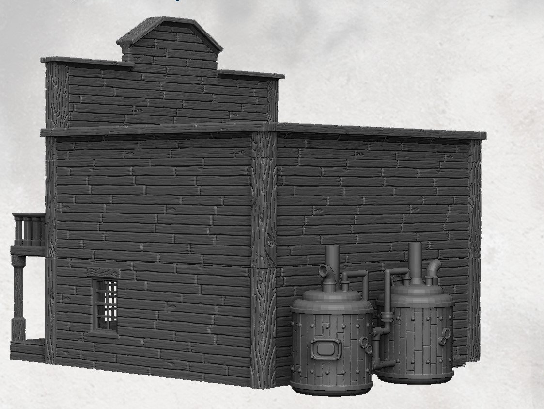 Steamtown Inn Saloon, Steampunk Saloon, Old West Saloon, Old West Terrain, Bar ...