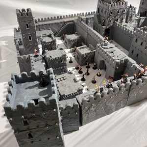 Desert Castle Complex, Desert Huts, Desert Castle, Desert Town, Mud Castle, Dungeons and Dragons, Tabletop Terrain image 2