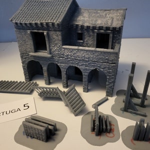Spanish Quarters - House 5  -Dark Realms- Tortuga the Pirate Island 28mm Terrain - . Terrain - Dungeons and Dragons Terrain