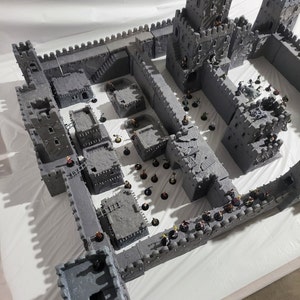 Desert Castle Complex, Desert Huts, Desert Castle, Desert Town, Mud Castle, Dungeons and Dragons, Tabletop Terrain image 8