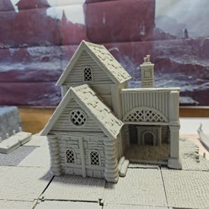 Cinderburgh Blacksmith&#39;s Shop & House: Late Medieval Forge for 10mm, 15mm, 18mm, 20mm, 28mm, 32mm Tabletop Terrain, Model Railroading
