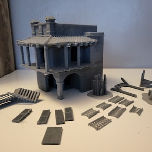 Spanish Quarters - House 8  -Dark Realms- Tortuga the Pirate Island 28mm Terrain -   Terrain - Dungeons and Dragons Terrain