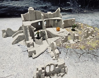 Monestary Ruins,  Castle Dracul, 28mm Terrain, Curse of Strahd, Ravenloft, Vampire Ruins, 28mm Terrain