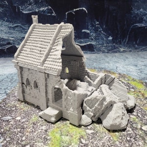 Cottage Ruin, Ruin - Tabletop Terrain- Dungeons and Dragons