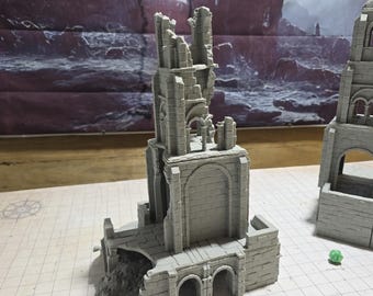 Arkenfel Tower 1 Ruins - 28mm Scale Dark Realms   - Dungeons and Dragons - 28mm Terrain -   terrain