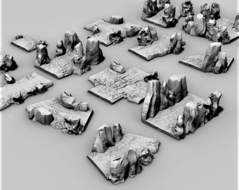 Gully Road Set, 13 Roads, Roads, Tabletop Terrain 28mm terrain, wargaming, dungeons and dragons