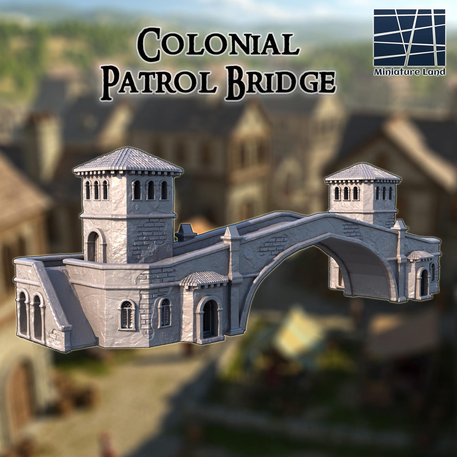 Colonial Patrol Bridge – Massive 30 Inch Fortified Gatehouse Bridge (3 ...