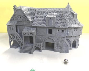 Medieval Coaching Inn: 15th Century - Tabletop RPG and War Gaming Scenery - Detailed Miniature Building for Fantasy and Historical Games