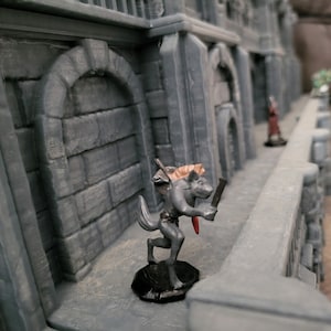 Wall Tower - Wall System - Straight Tower - Guard Tower - Dungeons and Dragons - 28mm Terrain -   terrain