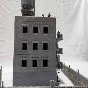 Ashfall City Apartment Building, Tabletop Terrain, Gaming Miniature ...