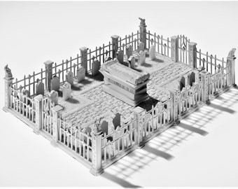 Drennheim Graveyard: Gothic Era Cemetery for D&D, Model Railroading, and Wargaming