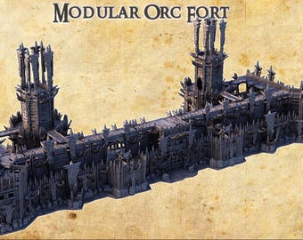 Modular Orc Fort: Medieval Warfare Tabletop Terrain for Fantasy RPGs