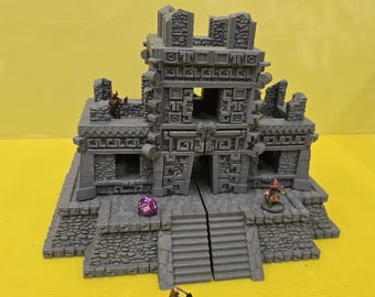 Ancient Mesoamerican Ruins Building 1 - Detailed 3D Printed Model for Tabletop RPGs and Wargames