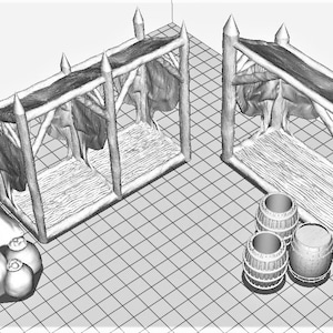 Xtra Large Market Stalls 4.5X2X4.25 inch Stalls -