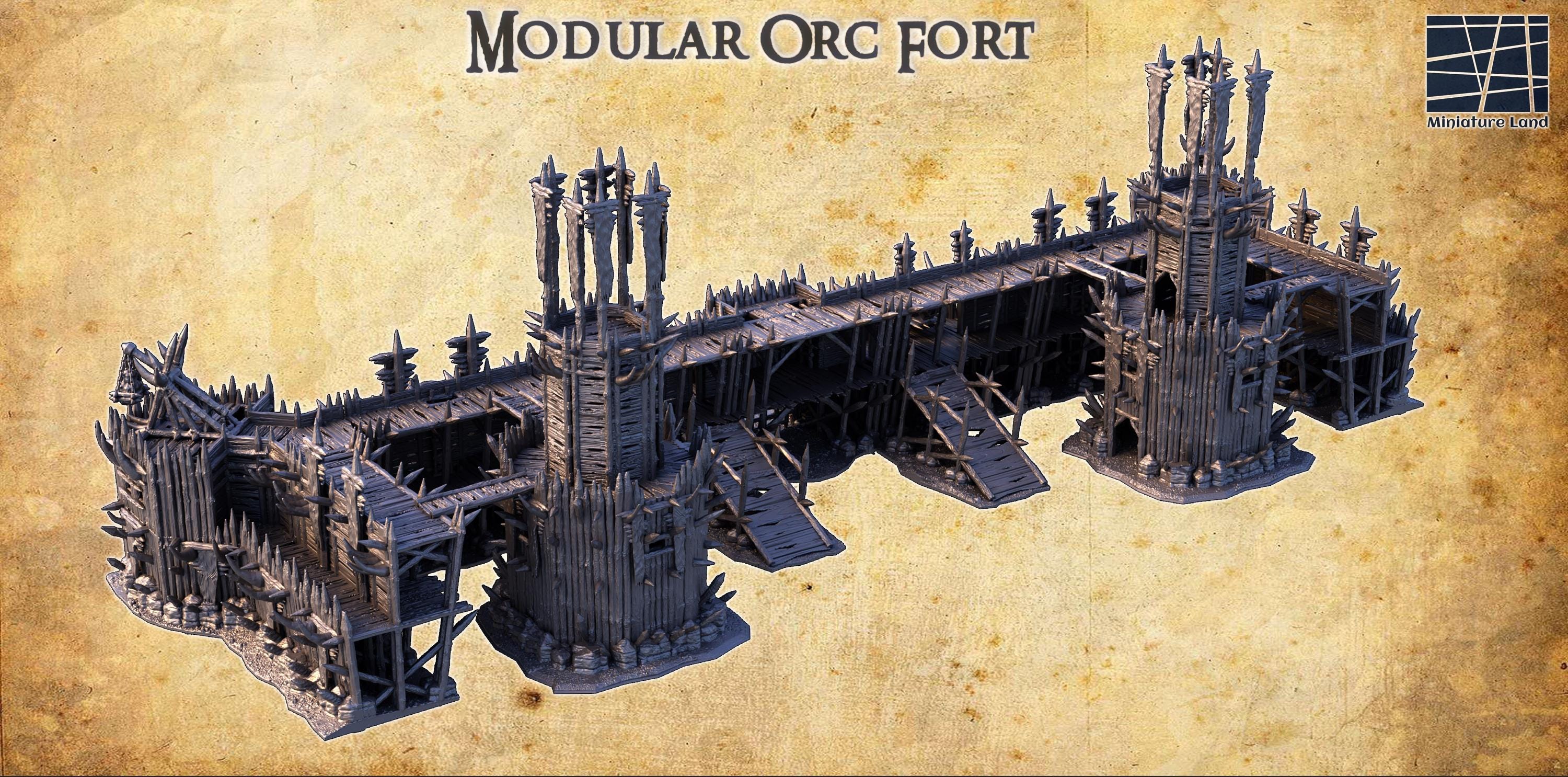Rpg Fort Modular Orc Fort: Medieval Warfare Tabletop Terrain for Fantasy Rpgs - Etsy