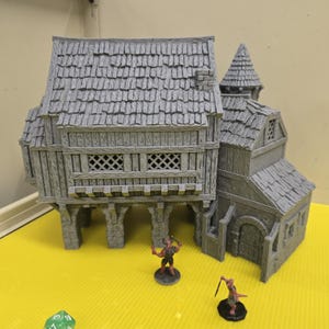 Theives Guild: Medieval Elevated Safehouse & Hideout Standard Tabletop Terrain, Gaming