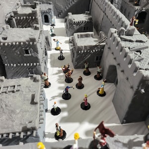 Desert Castle Complex, Desert Huts, Desert Castle, Desert Town, Mud Castle, Dungeons and Dragons, Tabletop Terrain image 3