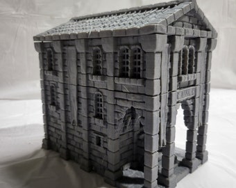 City Bank, Medieval Bank, Vault, Coin Deposit, Repository, Dungeons and dragons, Banking, 28mm Scale, Terrain