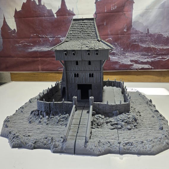 Middle Ages Medieval Castle Architectural Terrain Set For 18