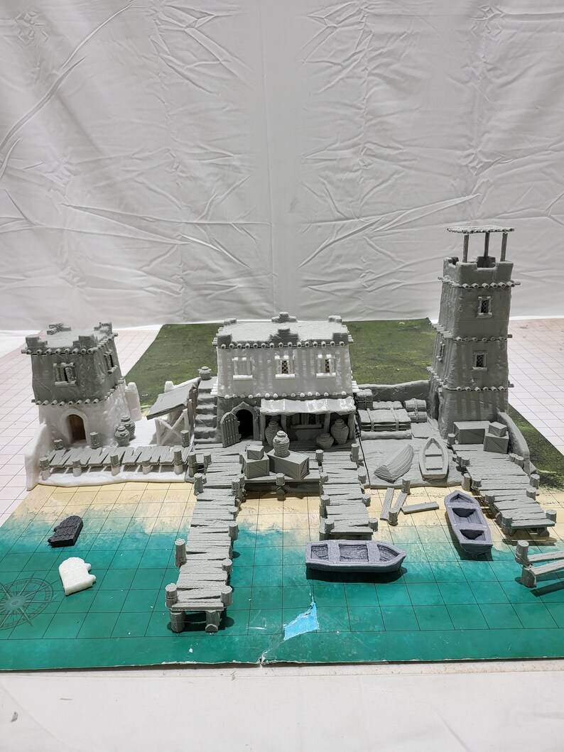 Desert Dock and Port - Dock Buildings for Tabletop Wargaming - Etsy