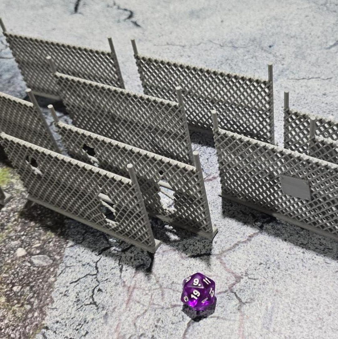 Urban Defense Barriers: Modern Era Chain Link Fences for Tabletop Rpgs,  Model Railroading, and Scenic Dioramas - Etsy Israel
