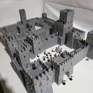 Desert Castle Complex, Desert Huts, Desert Castle, Desert Town, Mud Castle, Dungeons and Dragons, Tabletop Terrain image 1