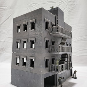 Ashfall City Apartment Building, Tabletop Terrain, Gaming Miniature ...