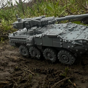 Stryker, M1128 MGS, Modern warfare, Tabletop terrain, WW2, Modern tank,