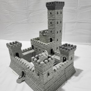 Island Castle, Castle, Fortress, Island Fort, Small Fort, Fort, Dungeons and Dragons, Castle Terrain, tabletop terrain