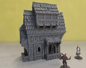 Small Market Merchant House: Medieval Period Fantasy Diorama – Ideal for RPGs and Tabletop Games