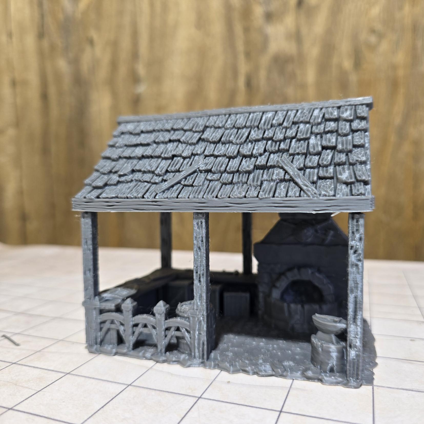 Medieval Blacksmith Stall 28mm: Renaissance Era Forge - Fantasy RPG and ...