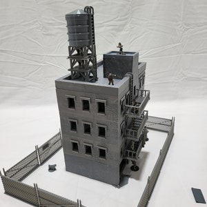 Ashfall City Apartment Building, Tabletop Terrain, Gaming Miniature ...