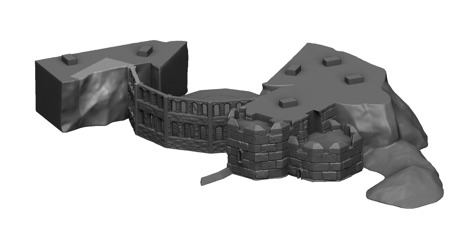 Helms Keep Dark Realms Mountain Keep, Mountain Keep, Helms Deep, Mountain ...