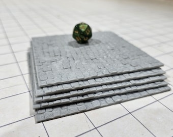 Coblestone Road Tiles, (set of 5) 4x4 Roads, Cobblestone